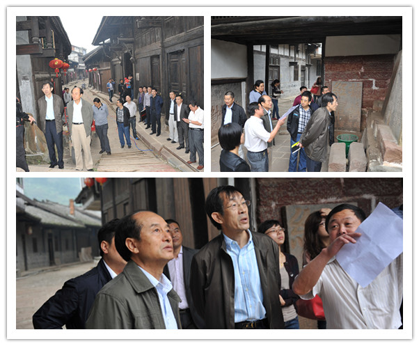 对青林口古镇和青莲李白故居进行两地考察